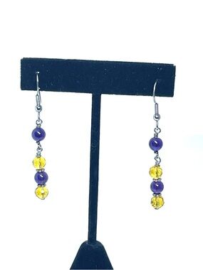 Handmade Citrine and Amethyst Earrings